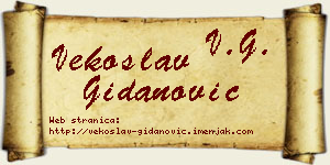 Vekoslav Gidanović vizit kartica